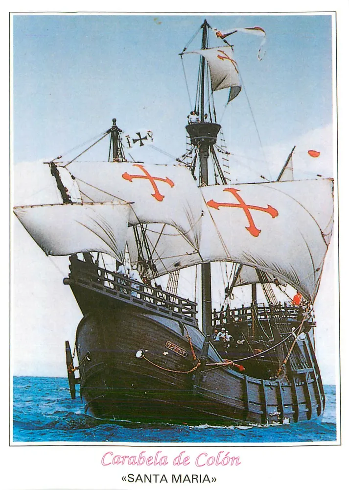 Caravela de Colombo «SANTA MARIA» — Reprodução do Japão — G-66 - Frente