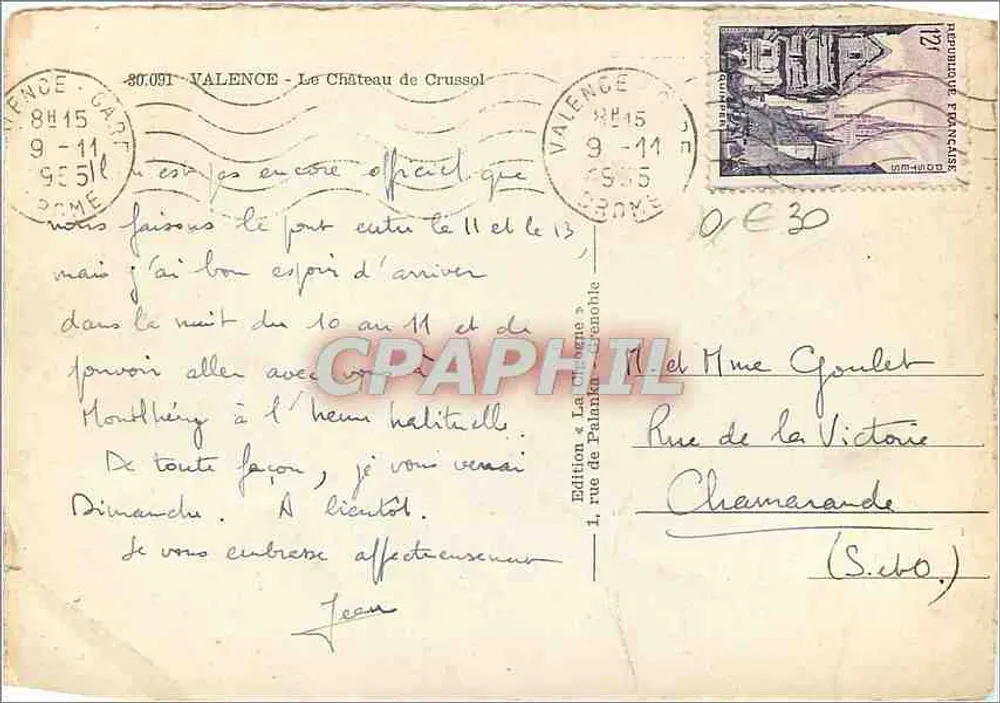O Castelo de Crussol — ruínas sobre um promontório rochoso — Cng - Verso