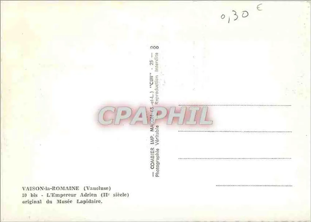 Der Kaiser Adrian — 2. Jahrhundert — Comibier (Vaison-la-Romaine) - Rückseite