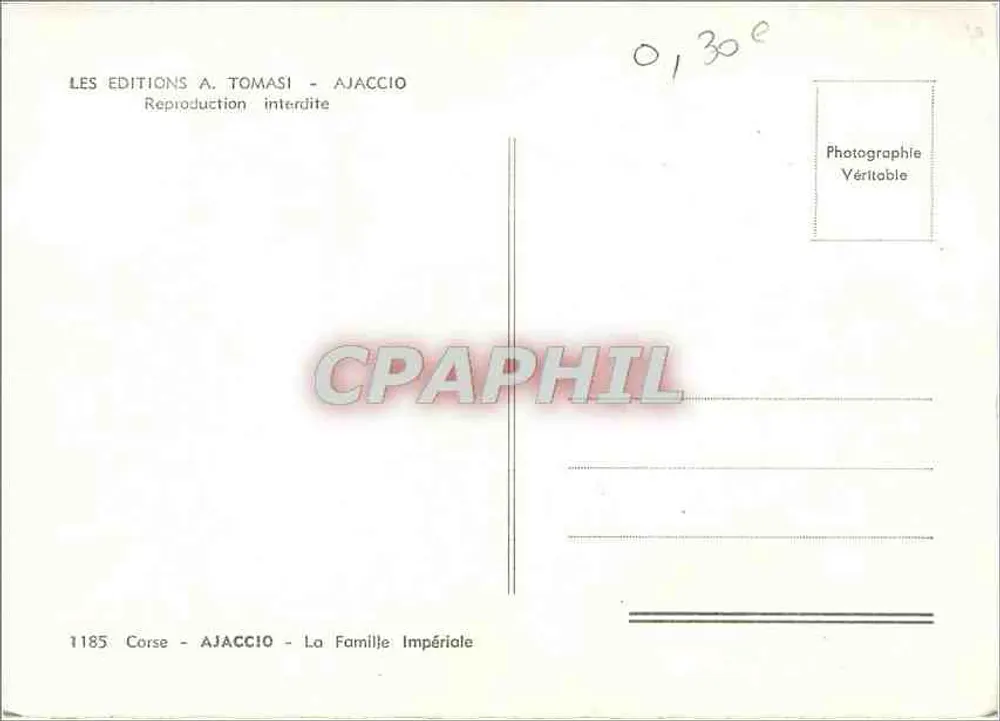 Imperiale Familie — Napoleon III und seine Familie — Éditions A. Tomasi, Ajaccio - Rückseite