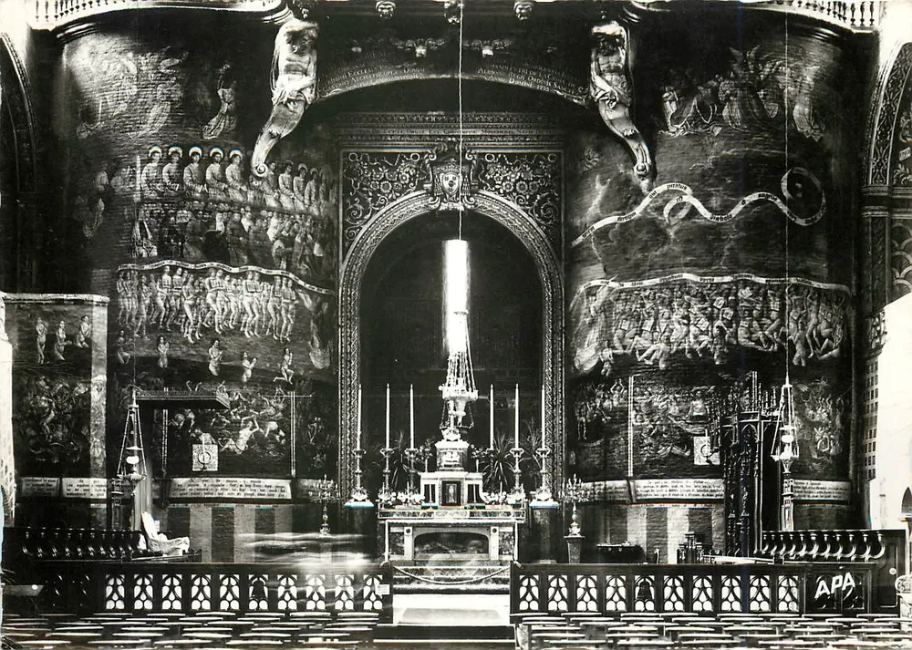 Basilika Sainte-Cécile — Fresko des Jüngsten Gerichts — Ende des 15. Jahrhunderts — APA-POUX Ansichtskarten-Gesellschaft - Vorderseite