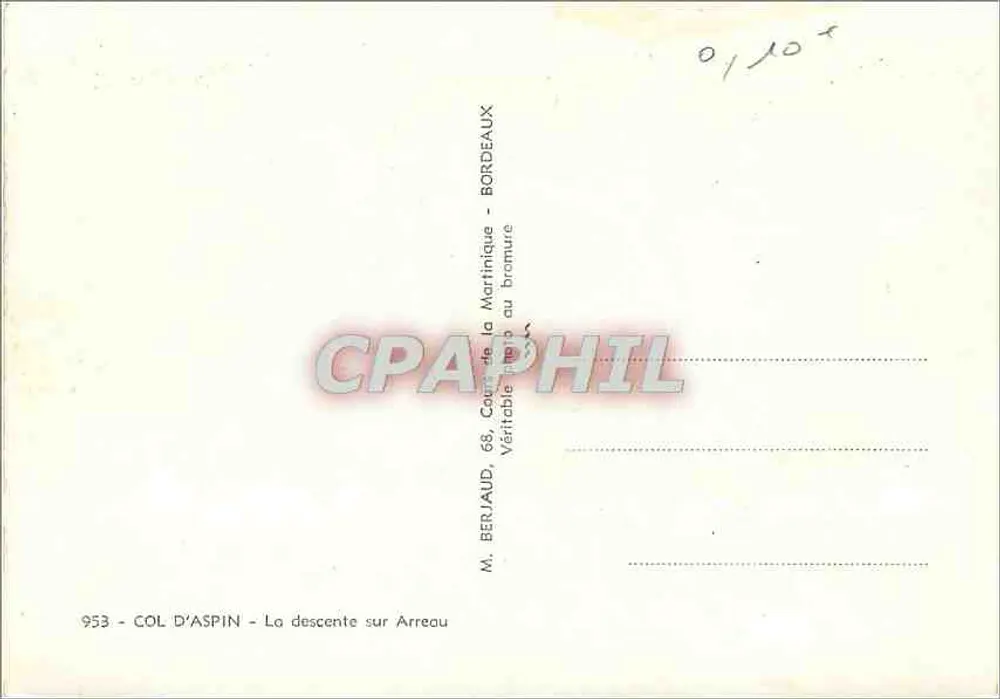 Col d'Aspin — A descida para Arreau — Tito - Verso