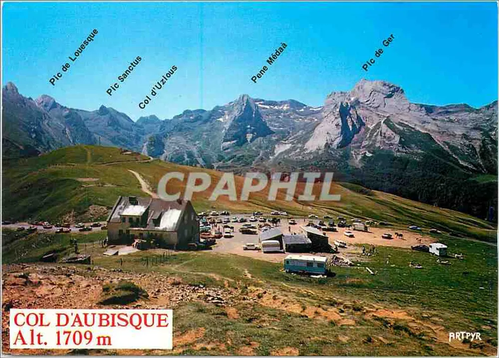 Col d'Aubisque — vista panorâmica — Edições ARTPYR, n° K.85 - Frente