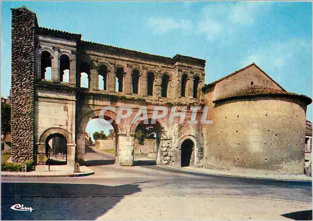 Autun-Antique (S.-et-L.) — Porta Saint-André, edifício romano erguido no ano 69 da nossa era — Combier Imprimeur Mâcon - Frente