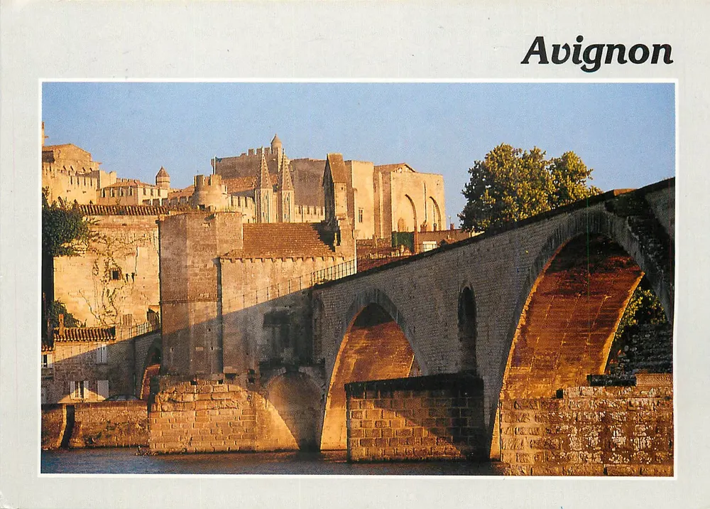 Avignon — Most i pałac — Editions et Impressions Combier / Mâcon - Awers