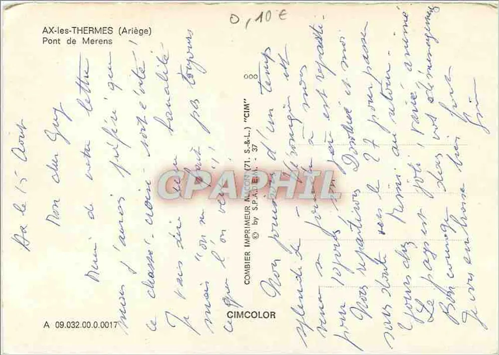 Ax-les-Thermes (Ariège) — Pont de Merens — editor CIM - Verso