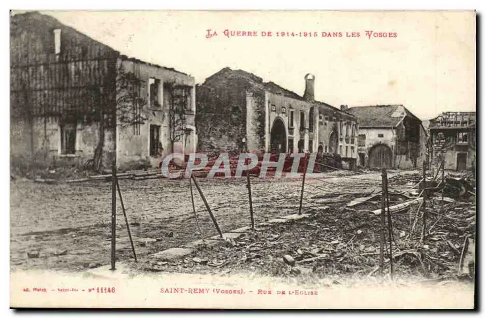 Saint-Rémy (Vosges) — Rue de l'Église nach dem Krieg — Verlag Wales - Saint-Dié n°11146 - Vorderseite