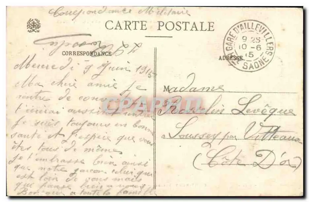 Saint-Rémy (Vosges) — Rue de l'Église nach dem Krieg — Verlag Wales - Saint-Dié n°11146 - Rückseite