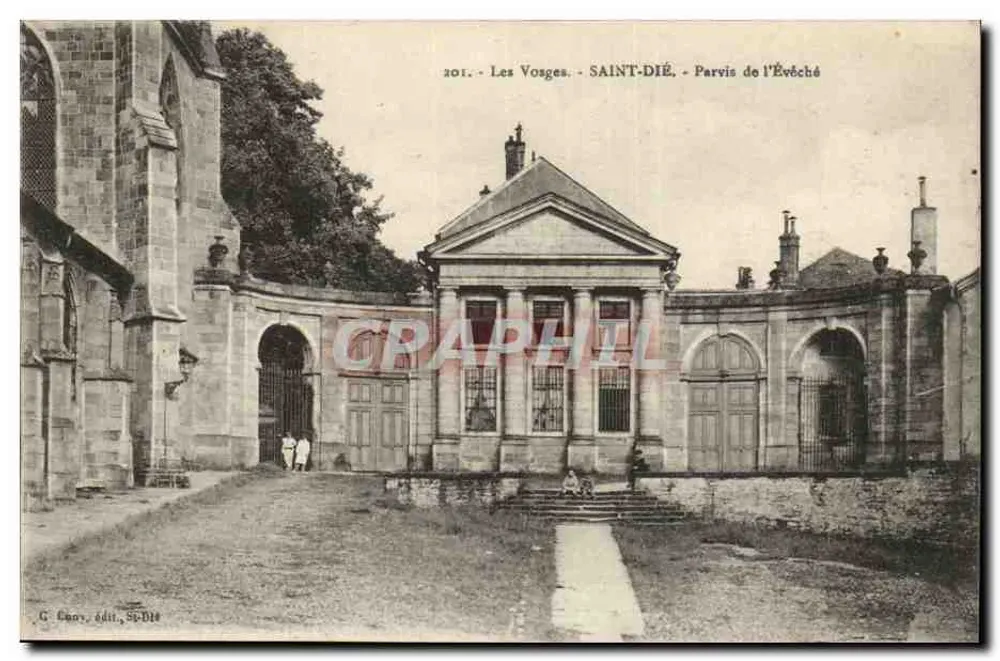 Saint-Dié - Pátio da Catedral — G. Enay, editor, St-Dié - Frente