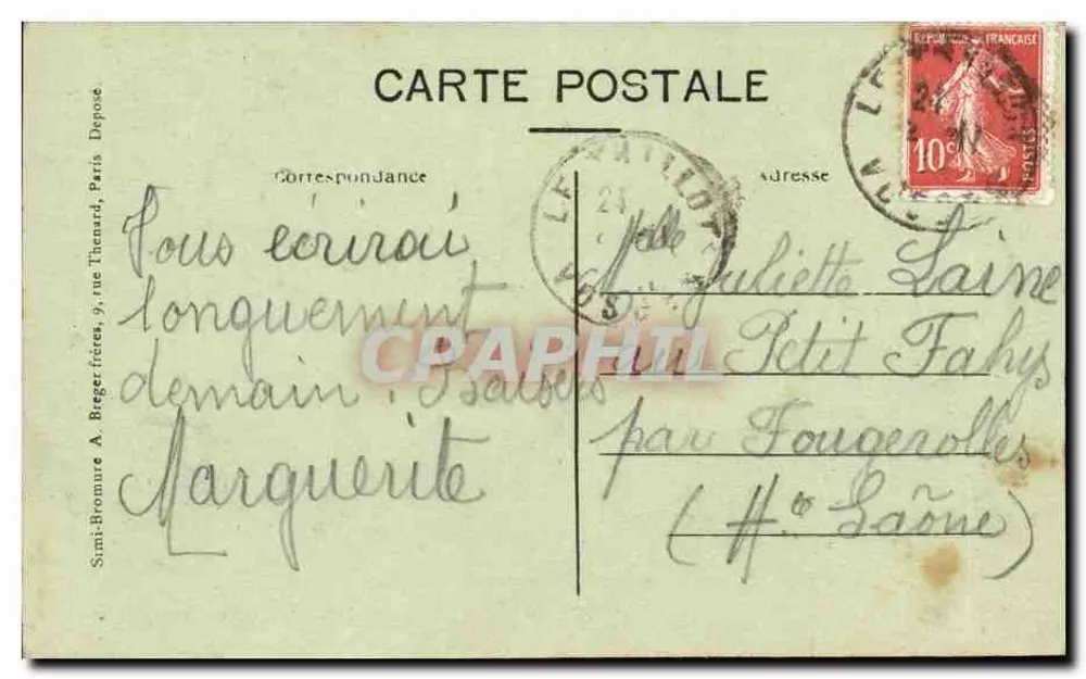 Le Thillot, visto da Mouline — (Visé Paris 704) - Verso