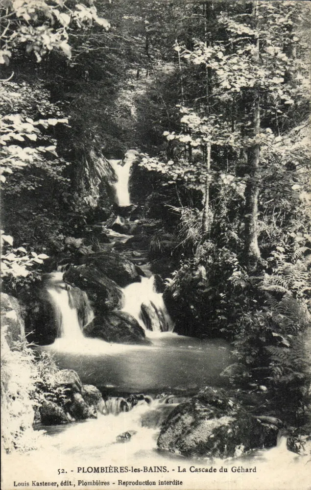 Plombières-les-Bains — A Cachoeira do Géhard — Louis Kastener, editor n°52 - Frente