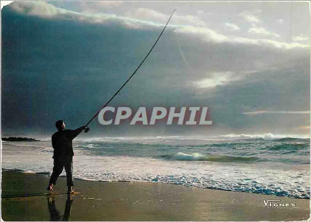 Pescador na praia — Vignes — Éditions d'Art Vignes - Frente