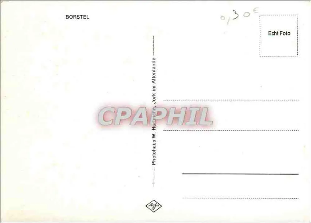 Borstel — Photohaus W. Hartmann, Jork im Altenlande - Verso