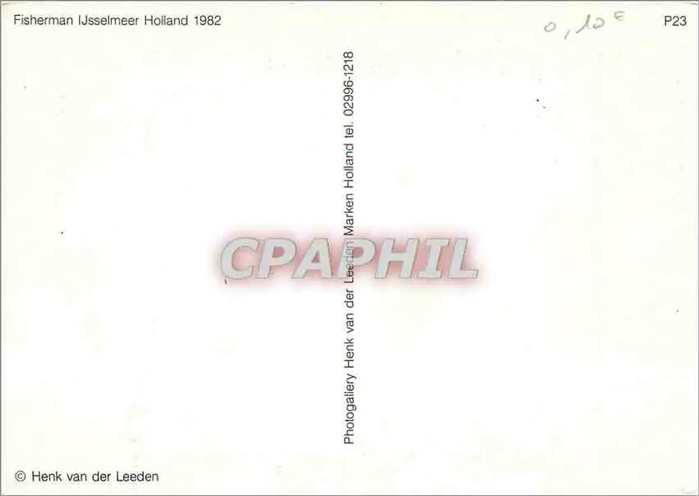 Pescatore sul lago IJsselmeer — Olanda — Henk van der Leeden - Verso