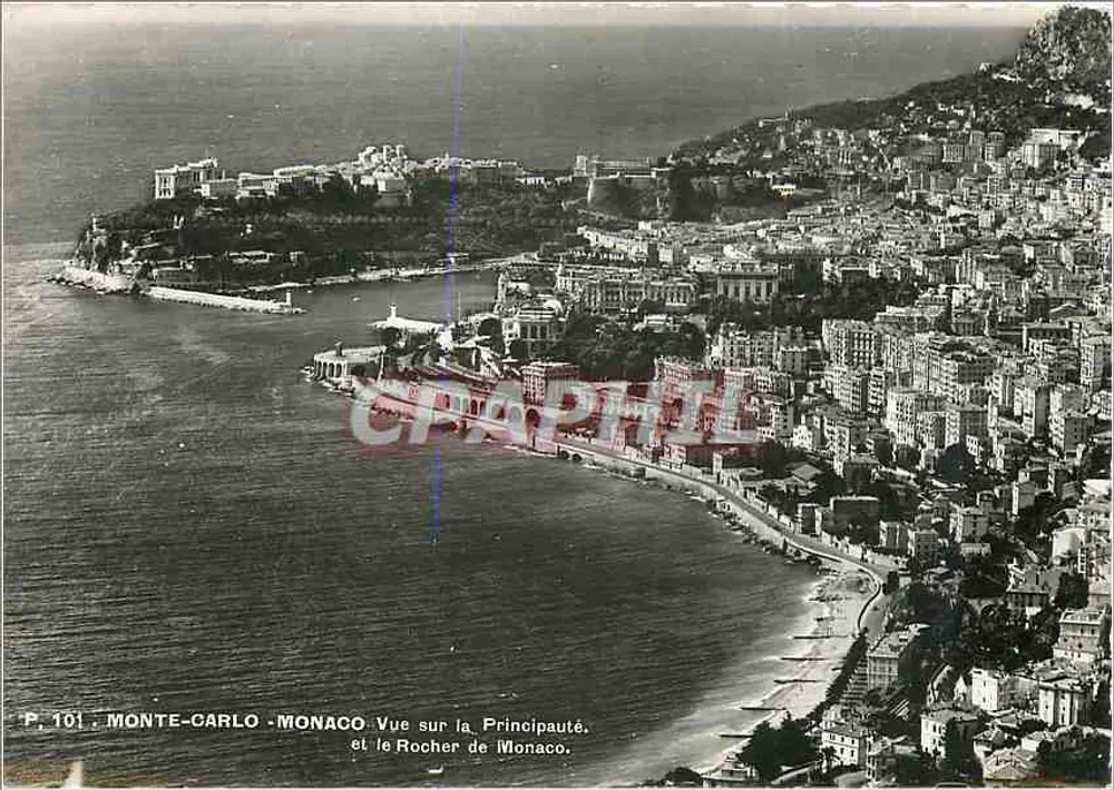Monte-Carlo - Monaco - Ansicht der Fürstentums und des Felsens von Monaco - P. 101 - Vorderseite