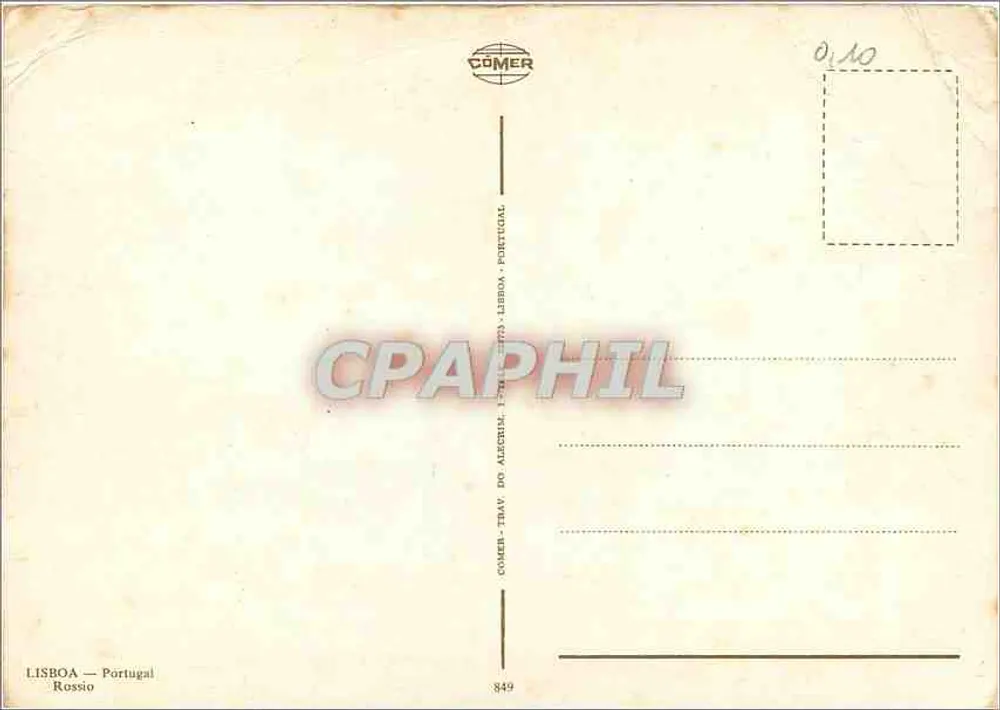 Place du Commerce — Lisboa — editor COMER, n° 849 - Verso