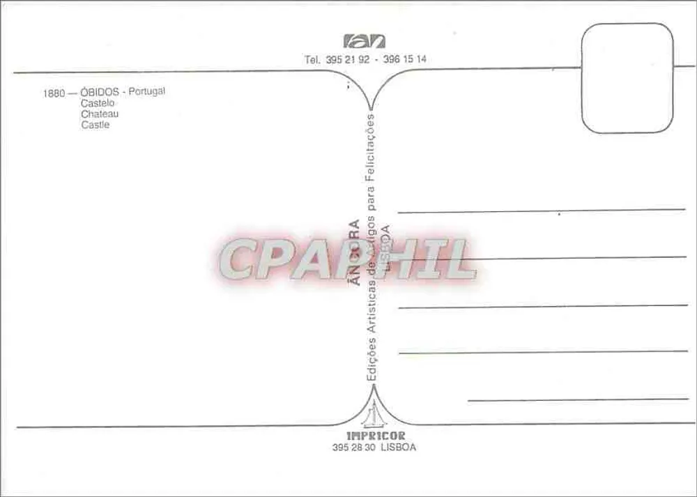ओबिडोस — किला — एडिशन आर्टिस्टिका परा फेलिसिटासिओंस, लिसबन - पीछे