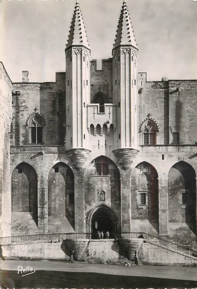 Palast der Päpste - Haupteingang mit den Türmen — Avignon (Vaucluse) — französische Ausgaben Rella, n°417 - Vorderseite