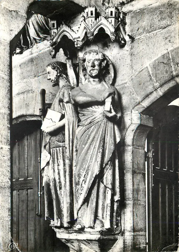 Kathedrale Sainte-Marie — Innenportal — Saint Jacques - Saint Mathieu — Cité des Arts Photomécaniques (63) - Vorderseite