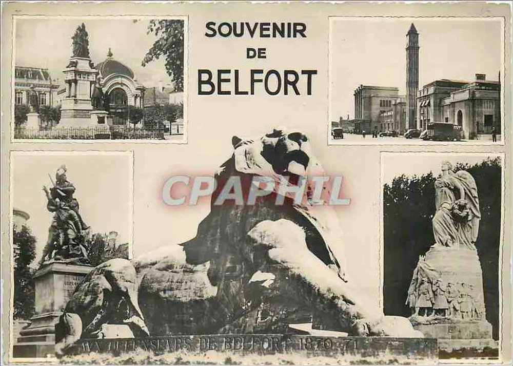 Belfort — Lembrança das defesas de 1870-71 — Editor André Lecomte, Strasbourg - Frente