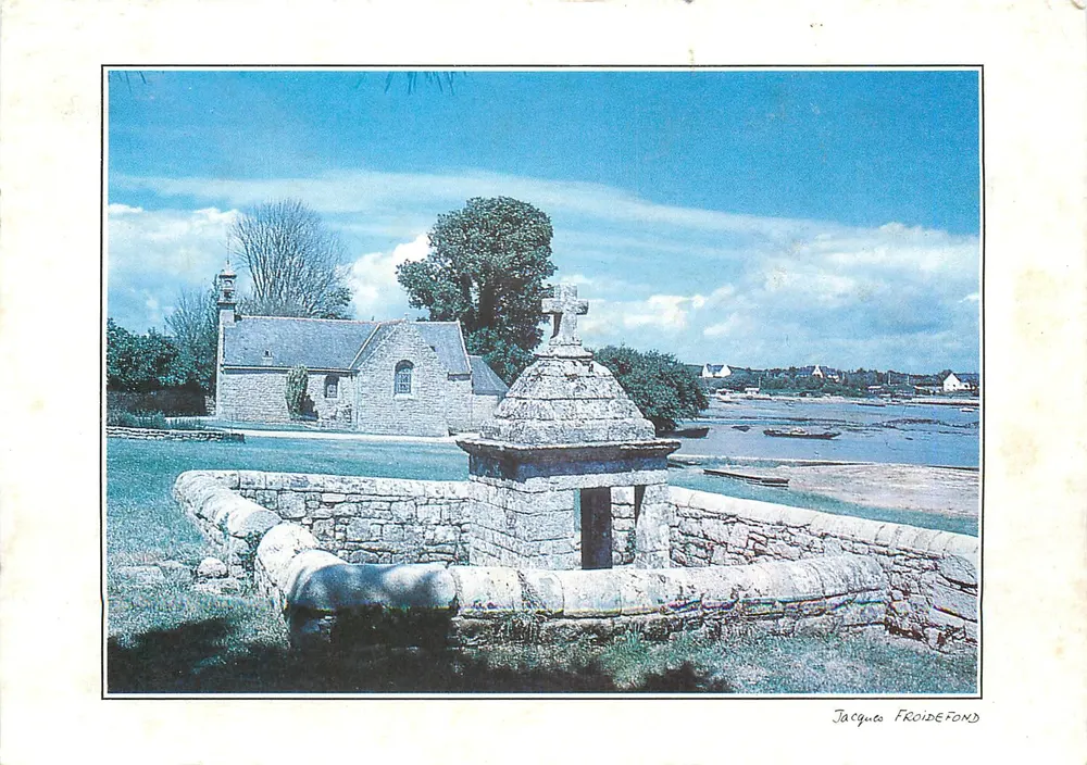 Igreja e cruz de pedra em Jacquetot — Jacques Froidefond — Éditions de la Tour - Frente