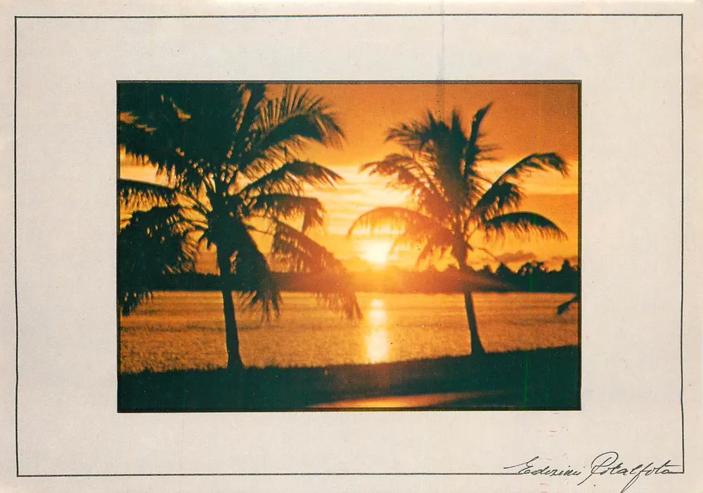 Zachód słońca na plaży — R 702 — Rotalfoto - Awers