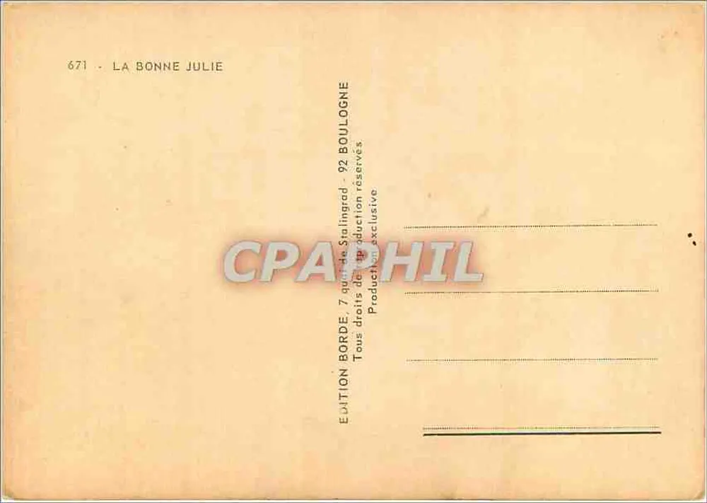 Sessão de surpresa — cena de surpresa — Edição Bordé, 7 quai de Stalingrad, 92 Boulogne - Verso