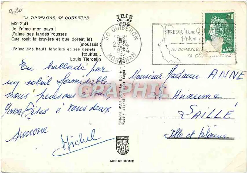 Bruyères et genêts en fleurs — La Bretagne en couleurs — Éditions d'Art de La Dordogne - Verso