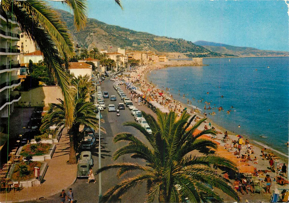 Menton — Promenade e praia — Fabrication Française Naturelle - Frente