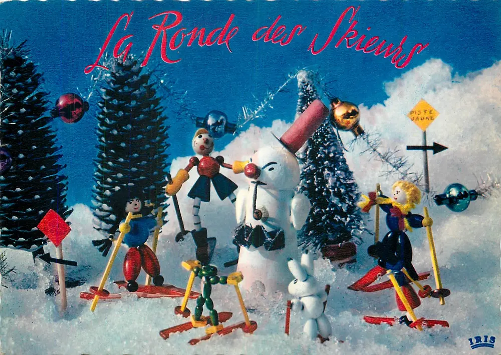 De Ronde van de Slijpers — sneeuwscene — uitgever IRIS, serie-nummer niet zichtbaar - Voorkant