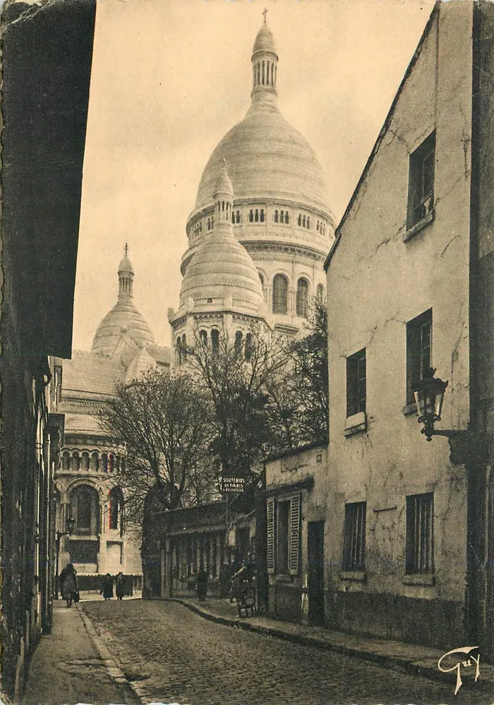 Heilig Hart van Montmartre — uitzicht vanuit een straatje — Uitgever Guy - Voorkant