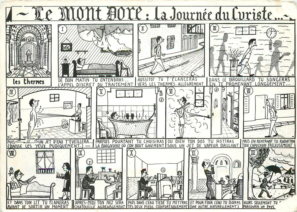 O Monte Dore: O Dia do Curista — Quadrinho humorístico - Frente