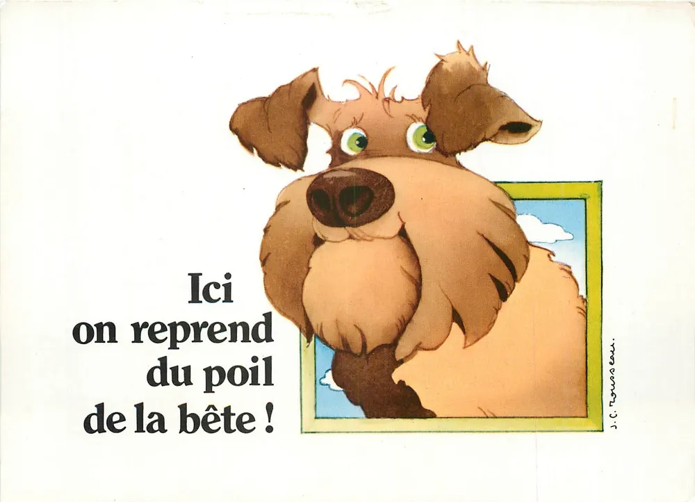 Hier bekommt man wieder etwas Fell des Tieres! — Illustrationen von J.-C. Rousseau — Éditions et Impressions Combier / Macon, Nr. C3 99532-1-0007 - Vorderseite