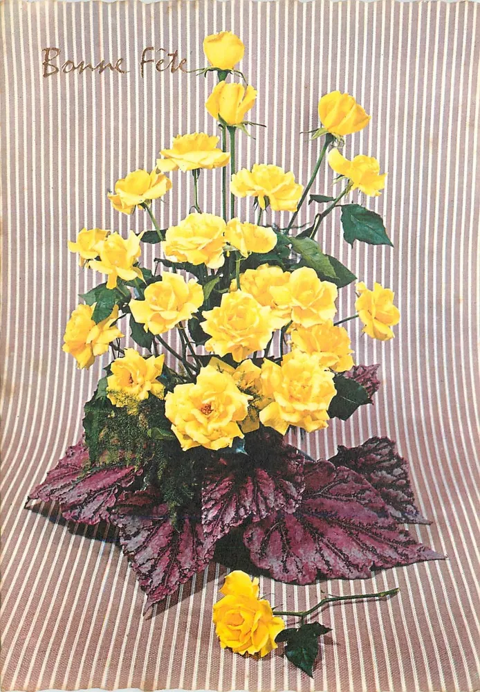 Bukiet żółtych róż — wydawca Antonin Éditions, n°1182 - Awers