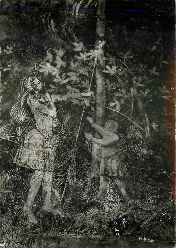 Avignon - Palast der Päpste (14. Jh.) — Fresko aus der Turm der Garde Robe, Die Jagd auf die Eule, von Matteo Giovannetti — Sonderausgabe des Palastes der Päpste - Vorderseite