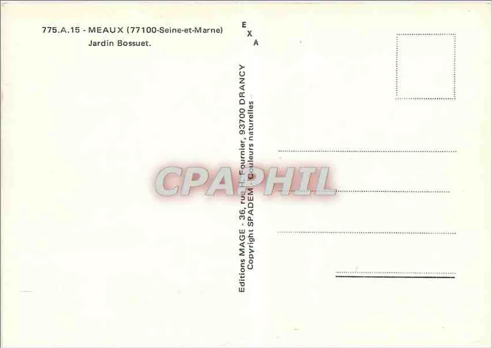 Jardin Bossuet — Meaux (77) — Éditions MAGE - Verso