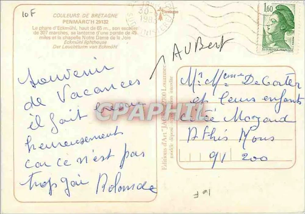 Fary i kaplica Penmarc'h — Wydawca: Wydawnictwo Sztuki 'JAC' 2700 Laon - Rewers