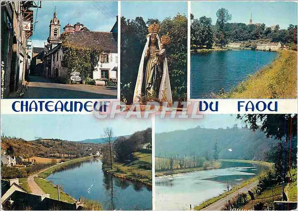 Châteauneuf-du-Faou — widok panoramiczny — Wydawnictwo Iris - Awers
