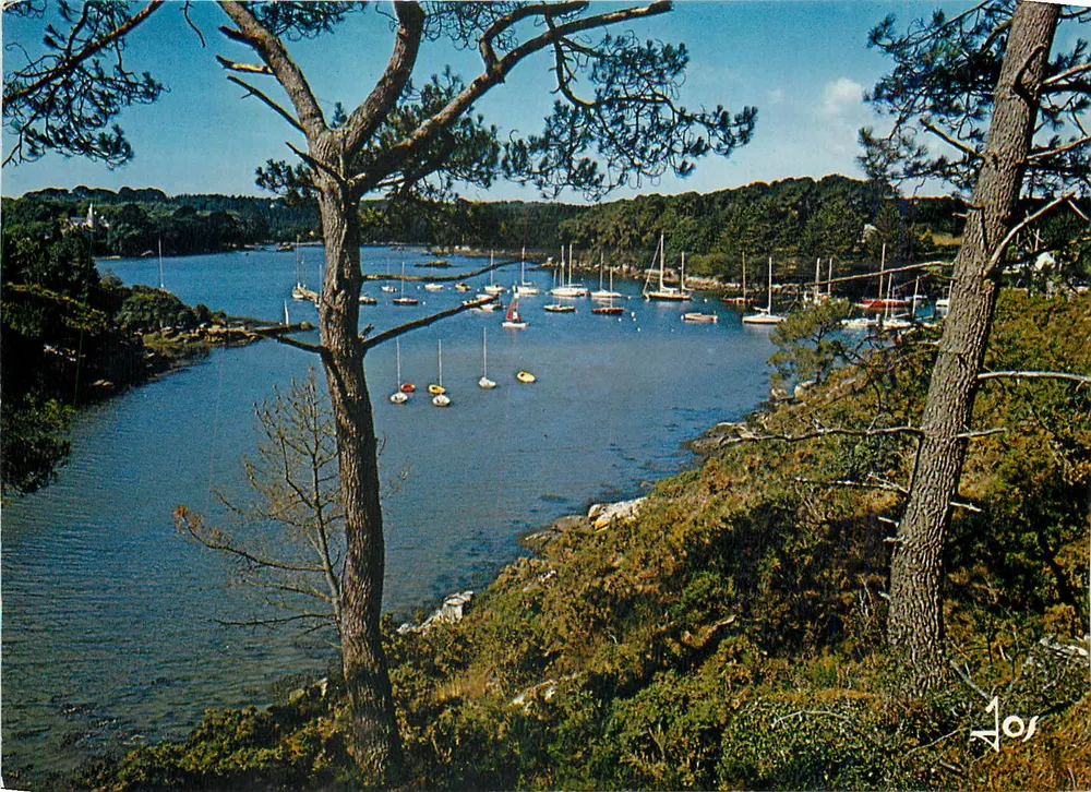 Landschaft des Aven und Kerdruc — im Hintergrund, das Schloss Poulguin — Éditions d'Art JOS, n° 9.9507 - Vorderseite