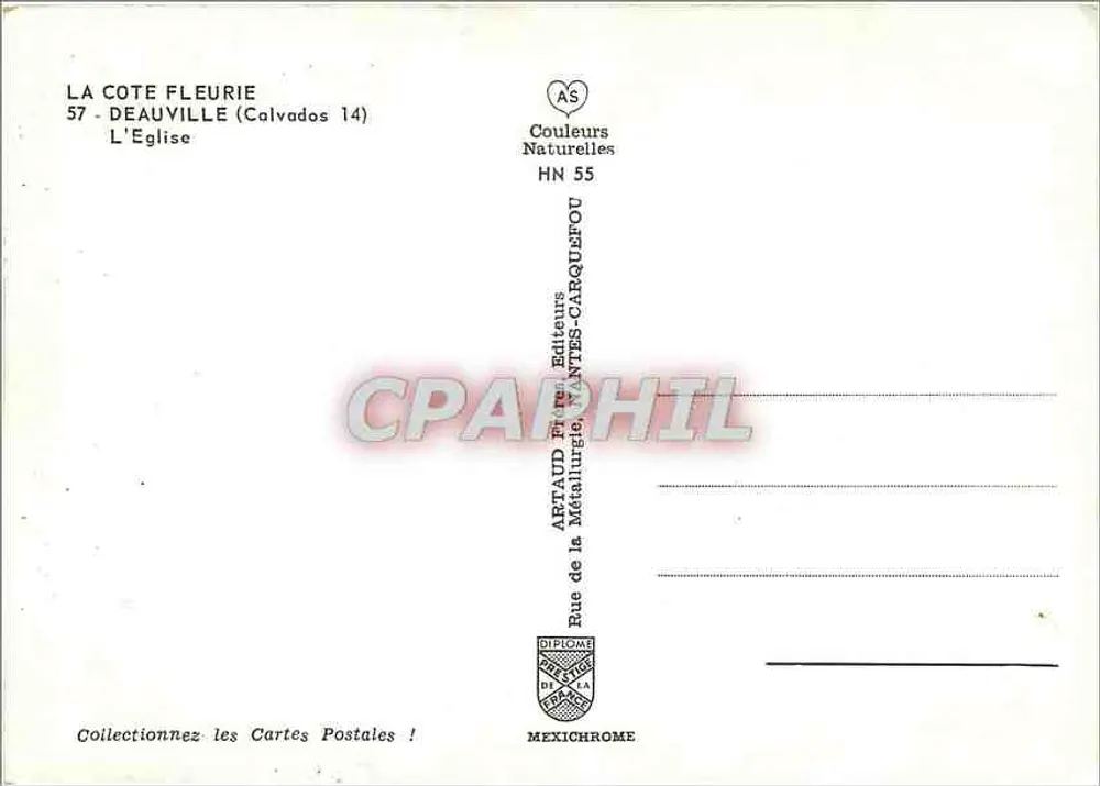 A Costa Florida — A Igreja — Artaud & Fils, Mantes-la-Jolie - Verso