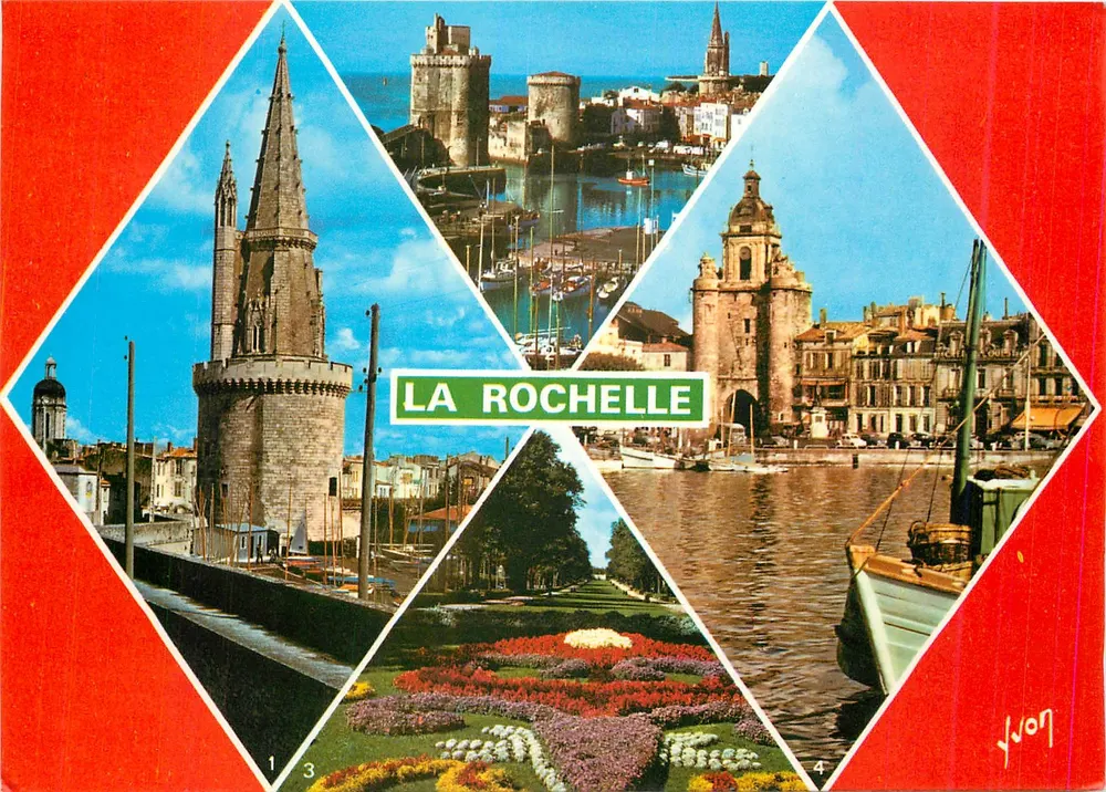 La Rochelle — widok panoramiczny — Wydawnictwo Sztuki Yvon, nr 10 17 0068 - Awers