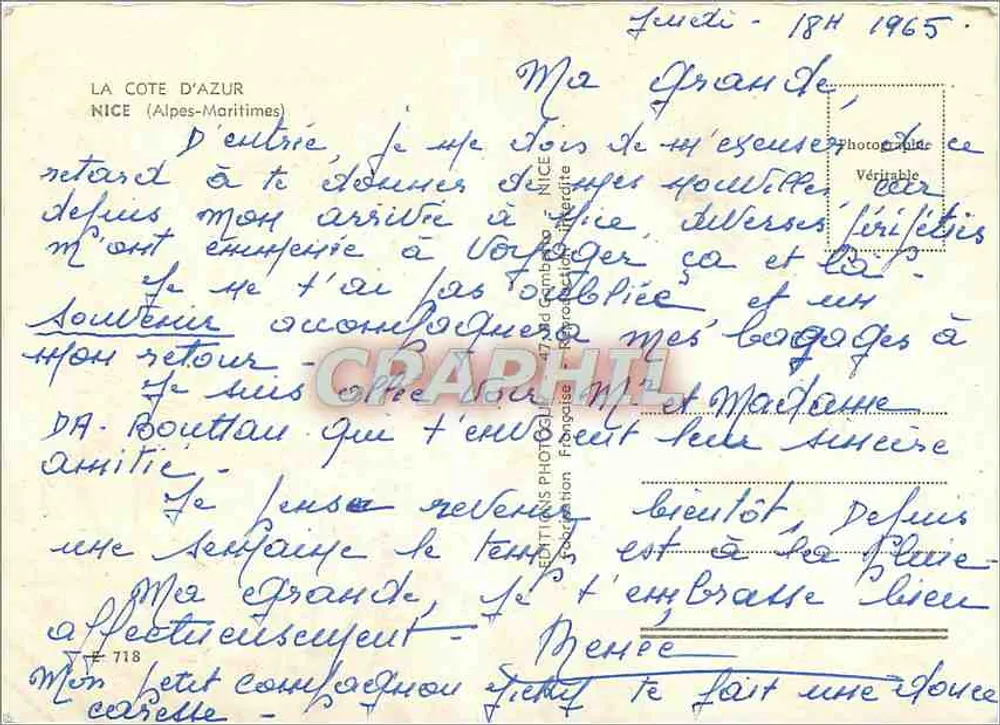 मिमोसा — निस — फ्रांसीसी फोटोग्राफिक एडिशन्स - पीछे