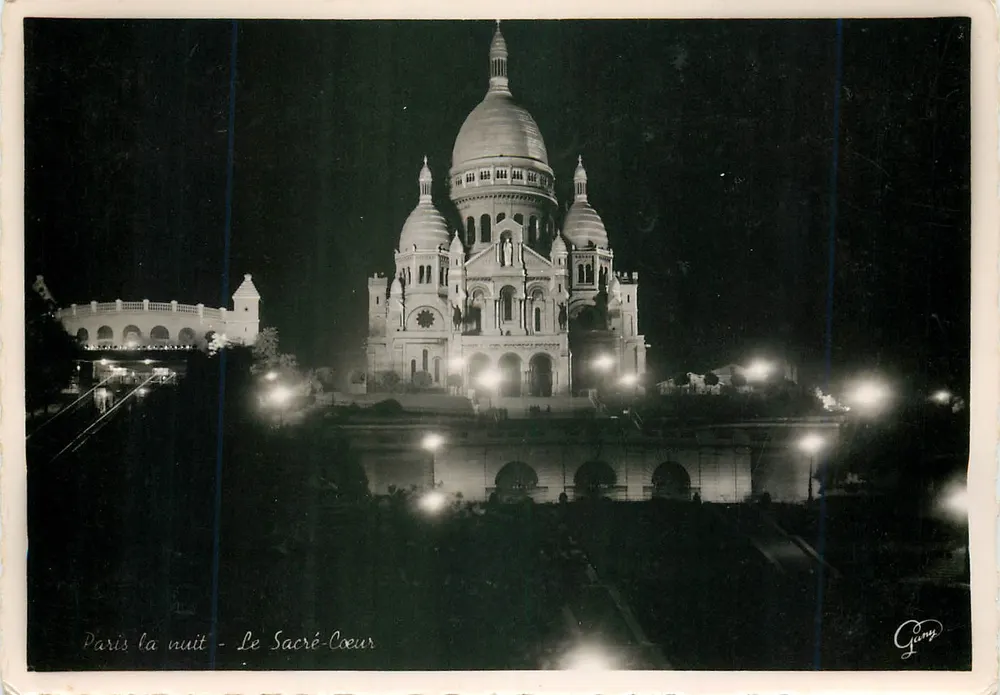Paris at night — The Sacré-Cœur — Gany, No. 2983 - Front