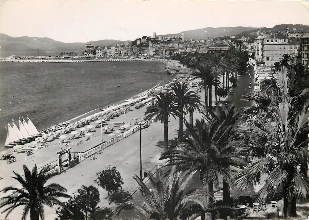 Cannes - La Croisette et le Sququet — Les Éditions Françaises - Imprimerie Interdite - Recto