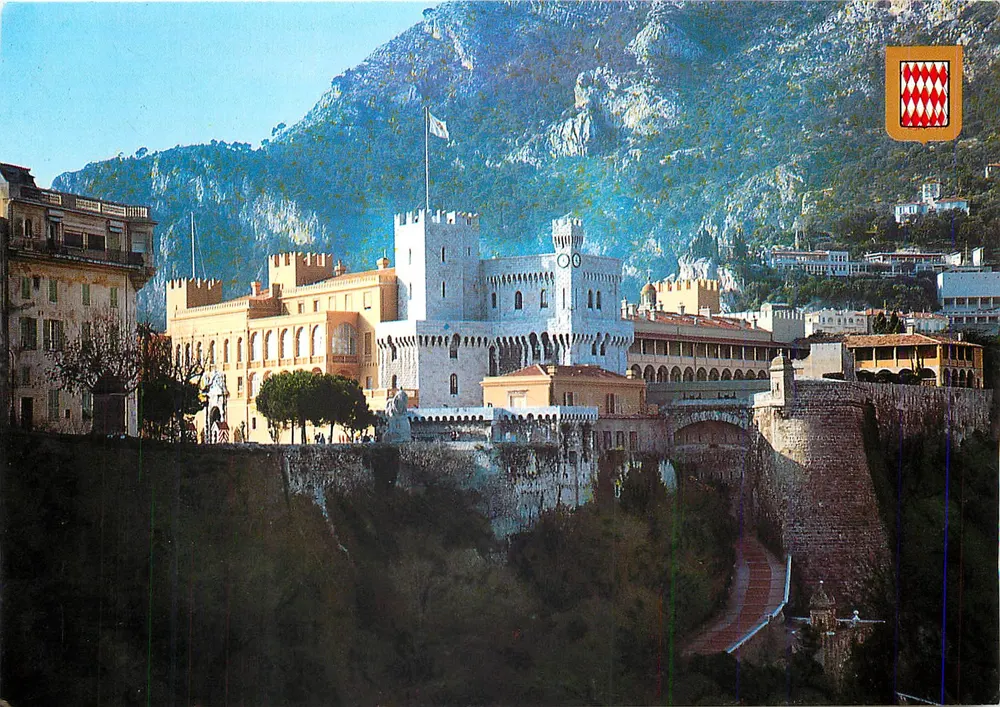 Prinzenpalast und Mauern — Fürstentum Monaco — Éditions FISA - Vorderseite
