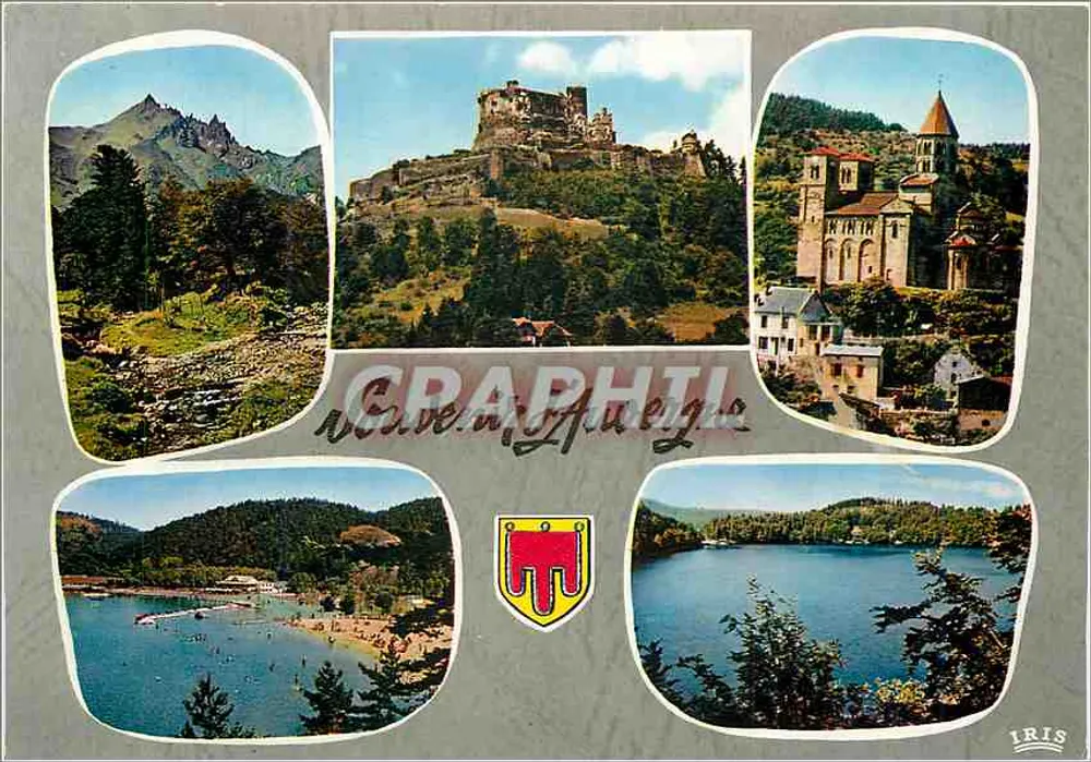 L'Auvergne — Monts, château, église, lac — IRIS - Recto