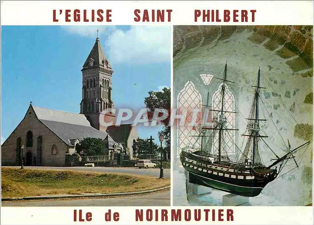 A Igreja de São Philbert — Ilha de Noirmoutier — Edição La Vendée Touristique - Frente
