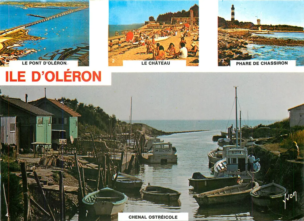 Ilha de Oléron — Ponte de Oléron, Castelo, Farol de Chassiron, Canal Ostréciole — Edições de Arte Jean-Jacques Acquati - Frente