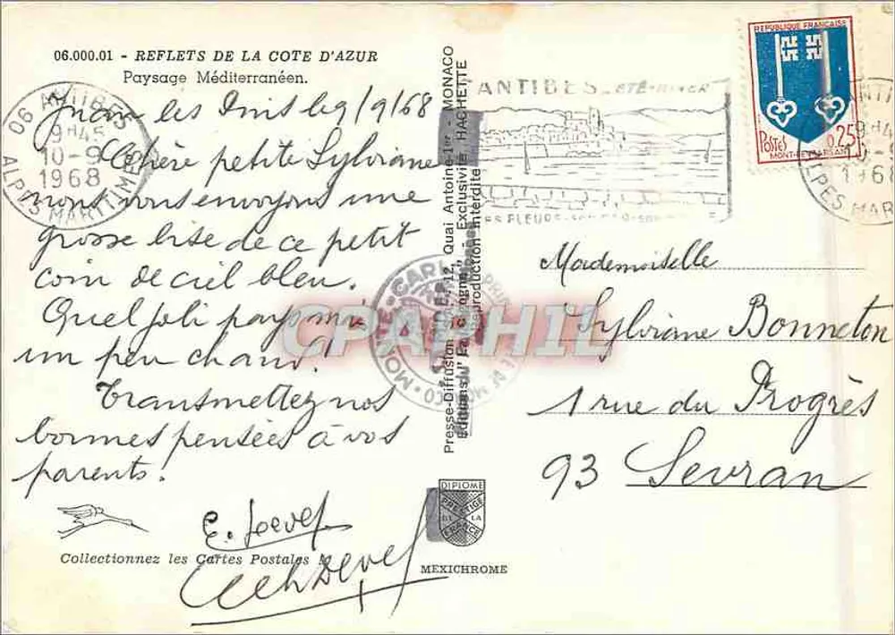 Mediterranean Landscape — Antibes — Publisher IRIS, No. 06.000.01 - Back
