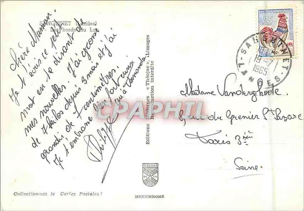 Sangquinet (Landes) — As Margens do Lago — Éditions Théâtre & Images - Verso